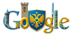 Ескіз гугл-дудла для стартової сторінки Googie до річниці утворення Волинсько-Галицької держави