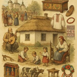 Колаж про життя та побут українського села в період Раннього Нового часу