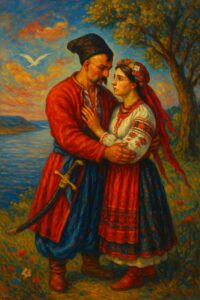 Ілюстрація “Їхав козак за Дунай”