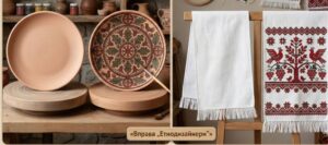 заготовку тарілки чи рушника і задекоруйте її місцевим орнаментом.