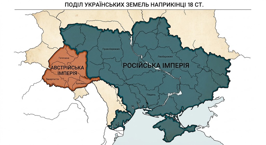 українські землі станом на кінець XVIII ст